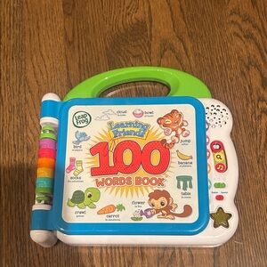 LeapFrog 100 Words Book - Blue and White. Spanish and English with audio & text!